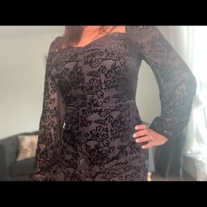 Lush Black lace romper